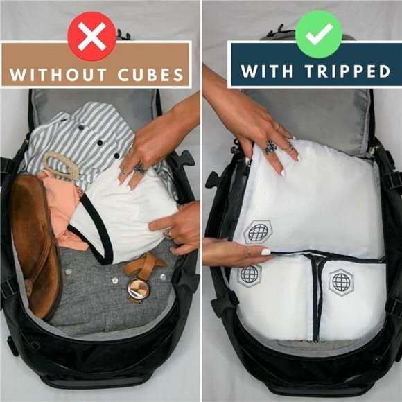 Compression Packing Cubes for Travel- Packing Cubes and Travel Organizers - Picture 4 of 6